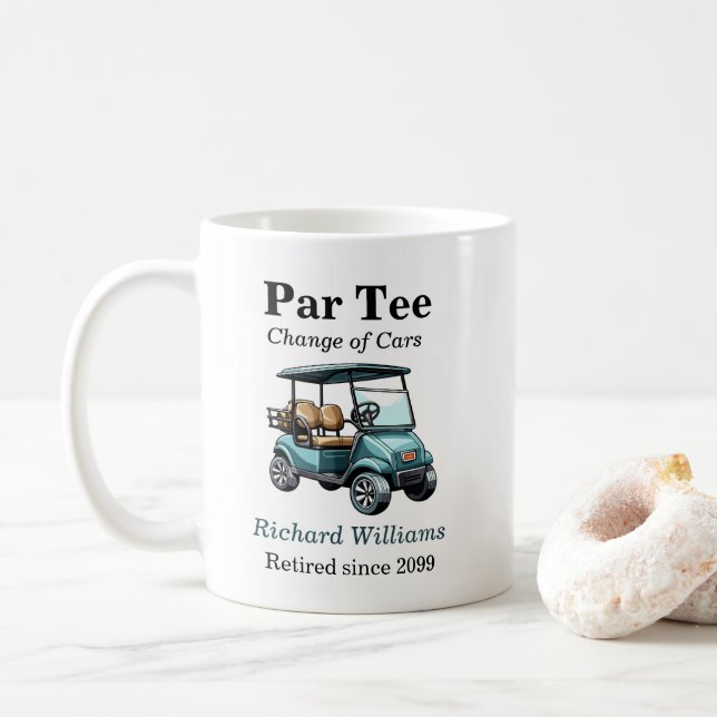 Pension Golf Cart Par Thee Kaffemugg (Med munk)