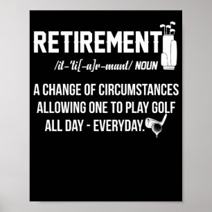 Pension Golf Definition Retrött Golfers Poster