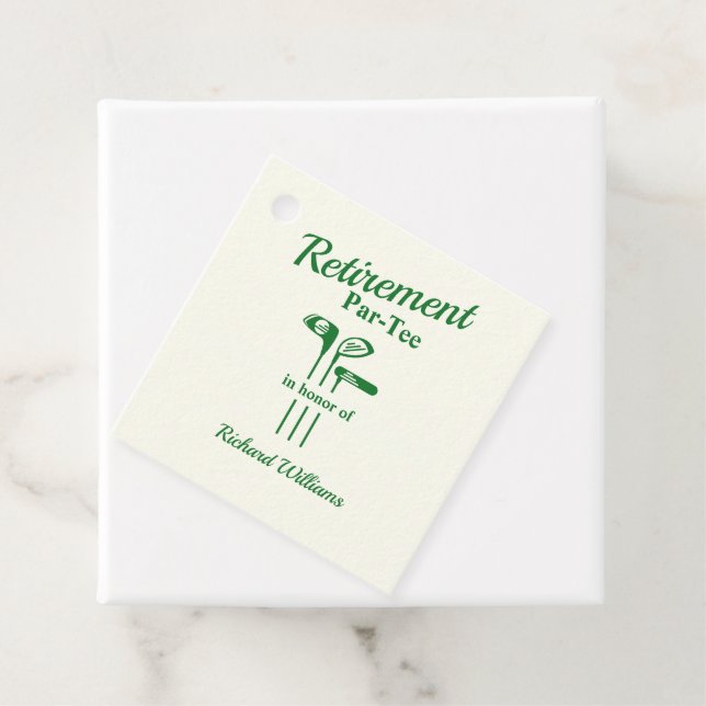 Pension Golf-Klubbar som behandlas i päron Gåvor Etiketter (På plats)
