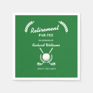 Pension Golf Klubbs utandningsluckor Party Pappersservett