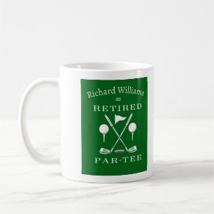 Pension Golf Modern Emblem Golf-Klubbarna är trött Kaffemugg