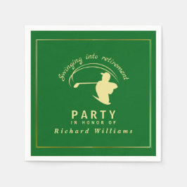 Pension Golf Party Classic Grönt Golden Player Pappersservett