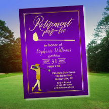 Pension Golf Party Classic Lila Golden Woman