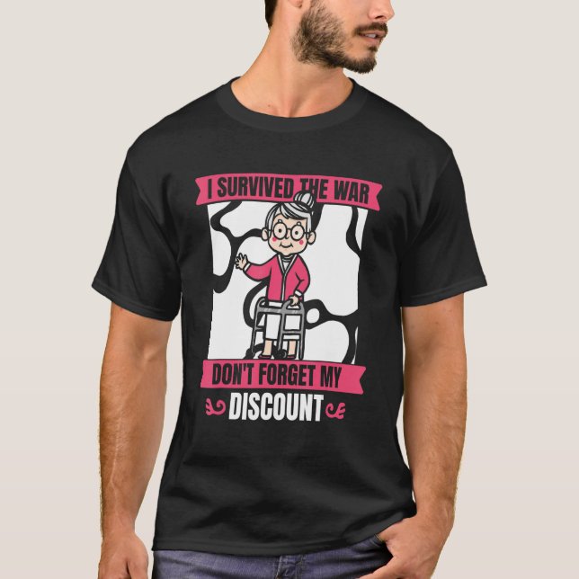Pension Grandma Retire Retrött Glöm inte M T Shirt (Framsida)