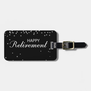 Pension Grattis Black med Silver Spark Bagagebricka
