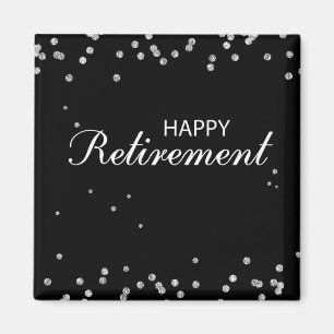 Pension Grattis Black med Silver Spark Magnet