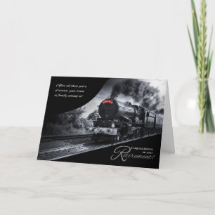 Pension Grattis Railroad Tåg Theme Kort