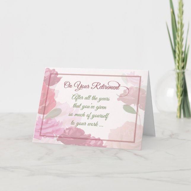 Pension Grattis Ro Flowers Kort (Framsida)