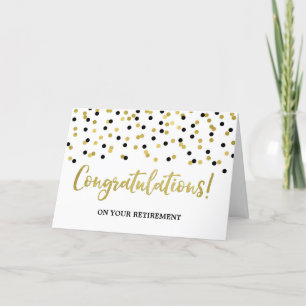 Pension Grattiss Black Guld Confetti Kort