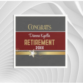 Pension gratulerar! Anpassad, klass Pappersservett