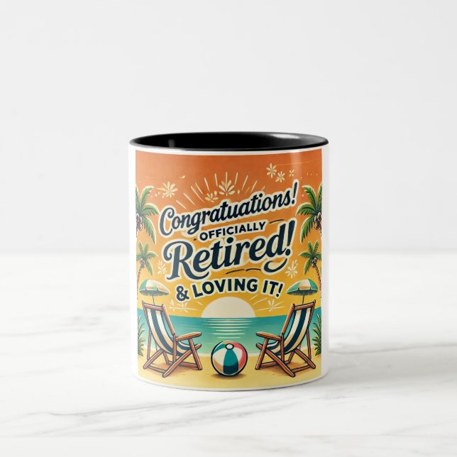 Pension Gratulerara Mugg | Officiellt pensionerad  (Center)
