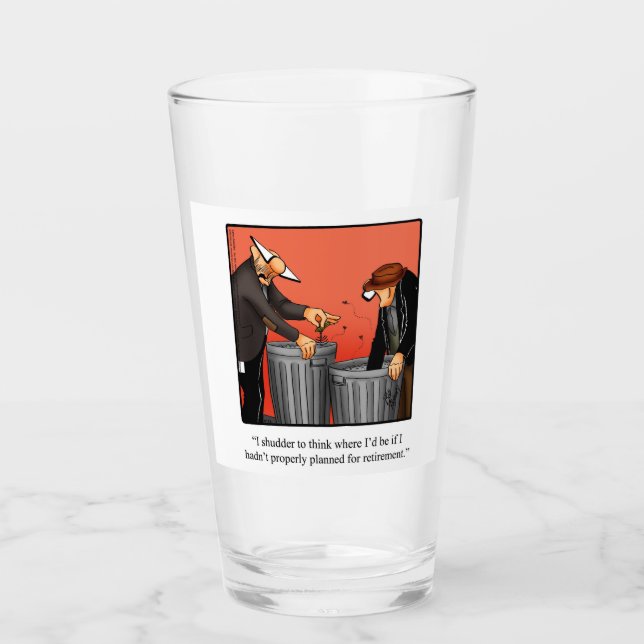 Pension Humor Beer Glass Gift för honom Glaskopp (Framsida)