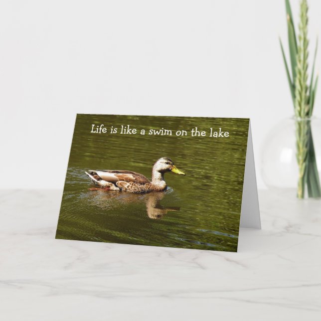 **PENSION HUMOR** FRÅN ETT SWIMMANDE ANKA KORT (Framsida)