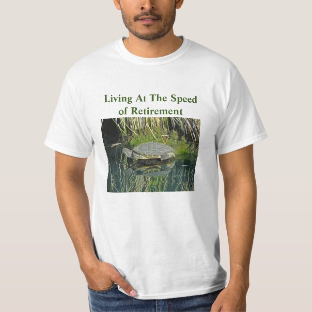 Pension Humor Sjö Turtle Photo Nature Wildlife T Shirt (Framsida)