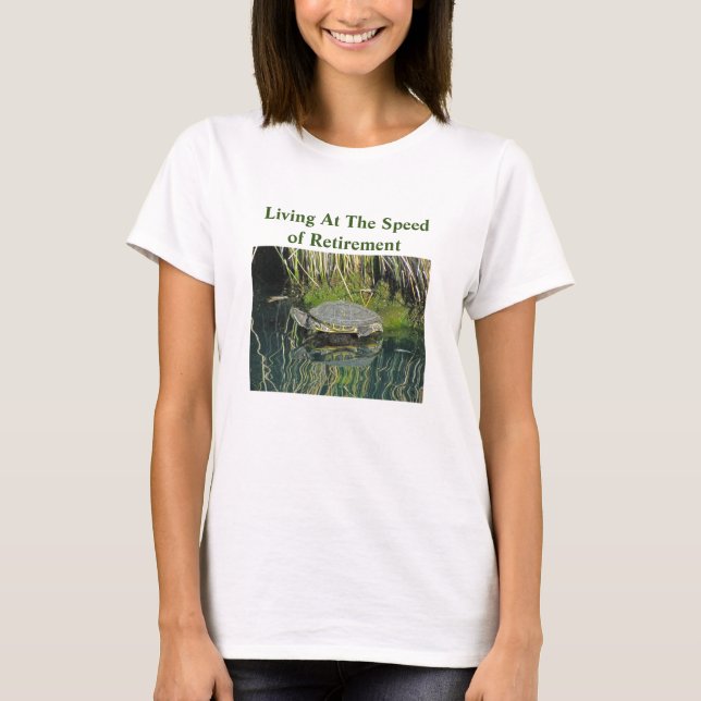 Pension Humor Sjö Turtle Photo Nature Wildlife T Shirt (Framsida)