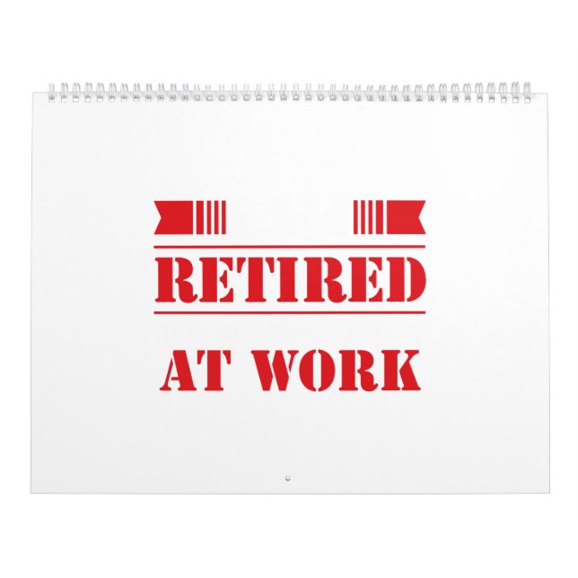 Pension I är pensionerad Funny Gift Idea Kalender (Omslag)