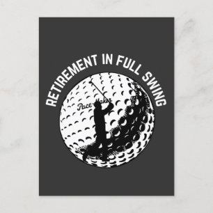 Pension i Fullt Swing Humor T-Shirt Keych Vykort