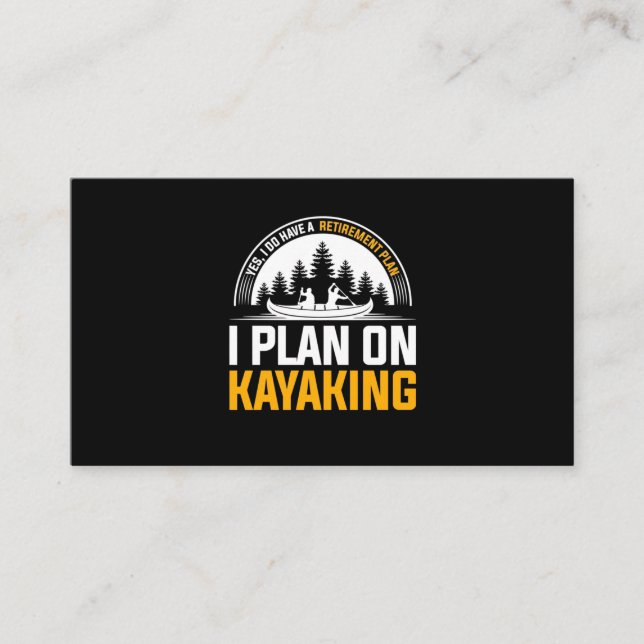 Pension I-planen för Kayaking Visitkort (Framsida)