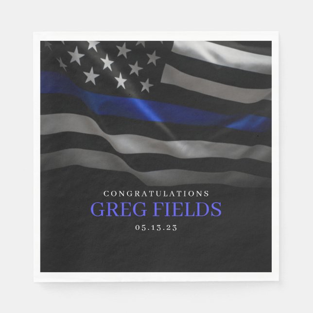 Pension inbjudan, polisens Pension, Pappersservett (Framsidan)