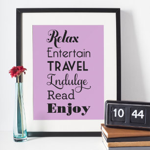 Pension inspiration Ord   Svart typografi Poster