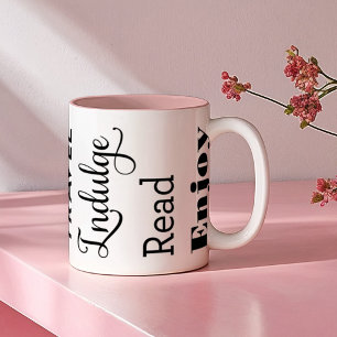 Pension Inspirationsord Rosa Två-Tonad Mugg