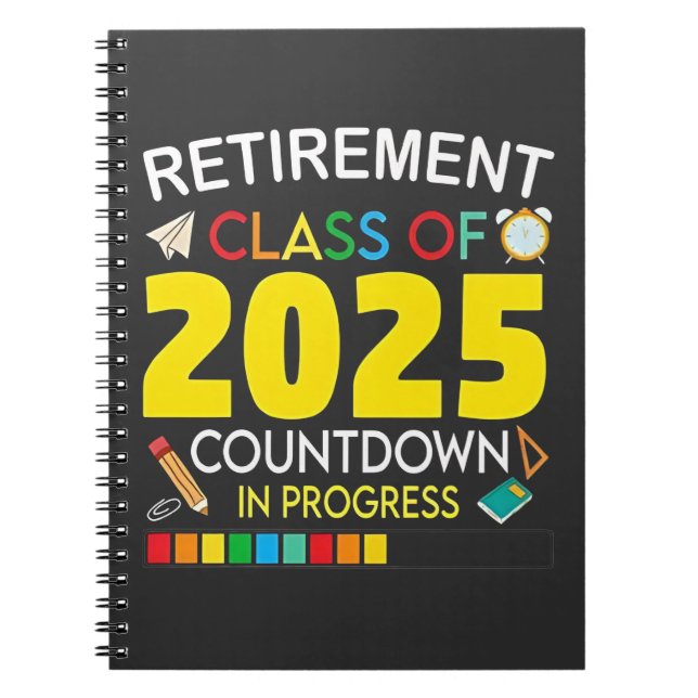 Pension-klass 2025 Countdown in Processaa Anteckningsbok (Framsidan)