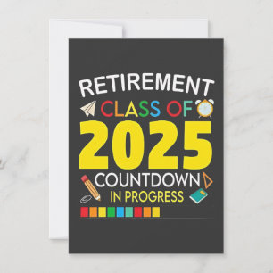 Pension-klass 2025 Countdown in Processaa Julkort