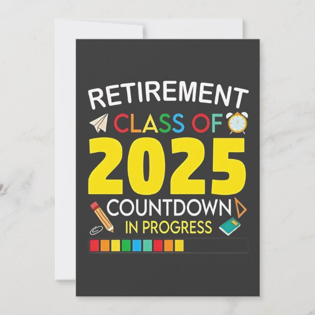 Pension-klass 2025 Countdown in Processaa Julkort (Framsida)