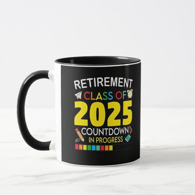Pension-klass 2025 Countdown in Processaa Mugg (Vänster)