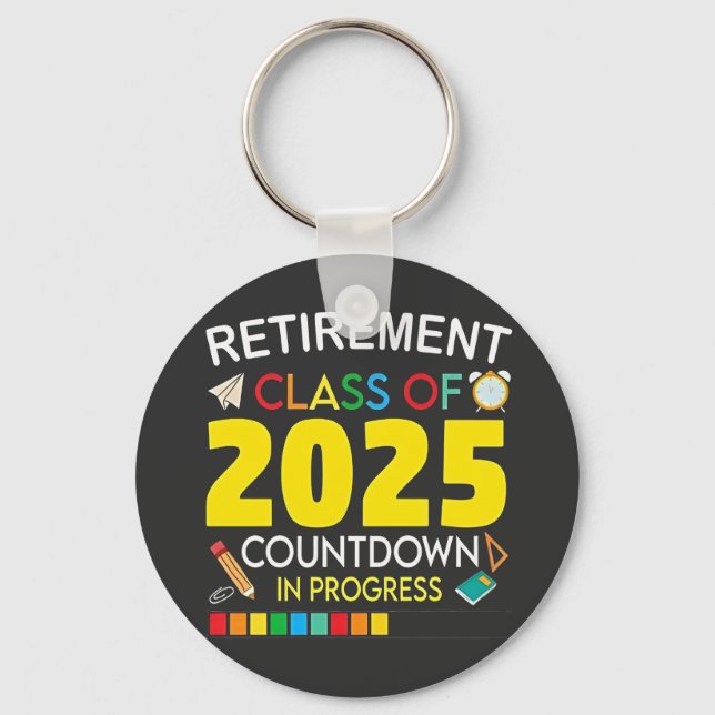 Pension-klass 2025 Countdown in Processaa Nyckelring (Framsida)