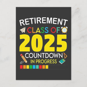 Pension-klass 2025 Countdown in Processaa Vykort