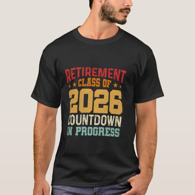 Pension-klass av 2026 - antal förloppsindikator t shirt (Framsida)