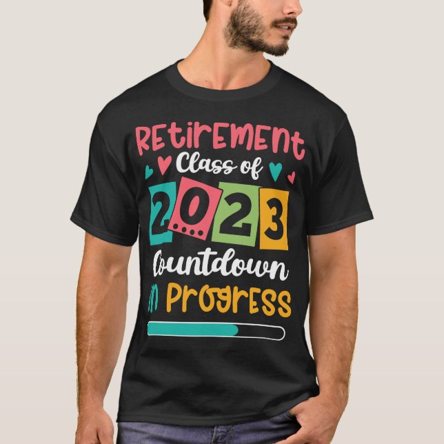Pension-klass av pågående nedräkning 2023 t shirt (Framsida)