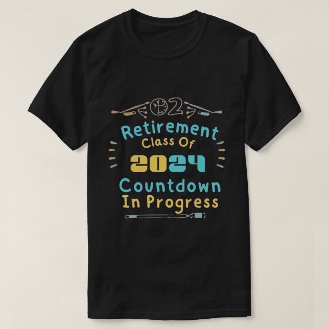Pension-klass av pågående nedräkning 2024 t shirt (Design framsida)