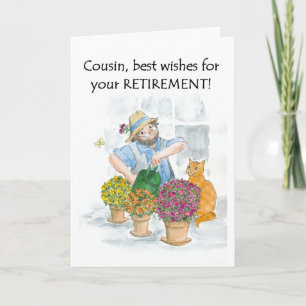 Pension-kort för en kusin - Gardener Kort
