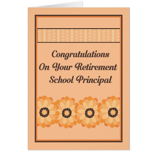 Pension-kort för skolelever med blommor hälsningskort (Framsidan)