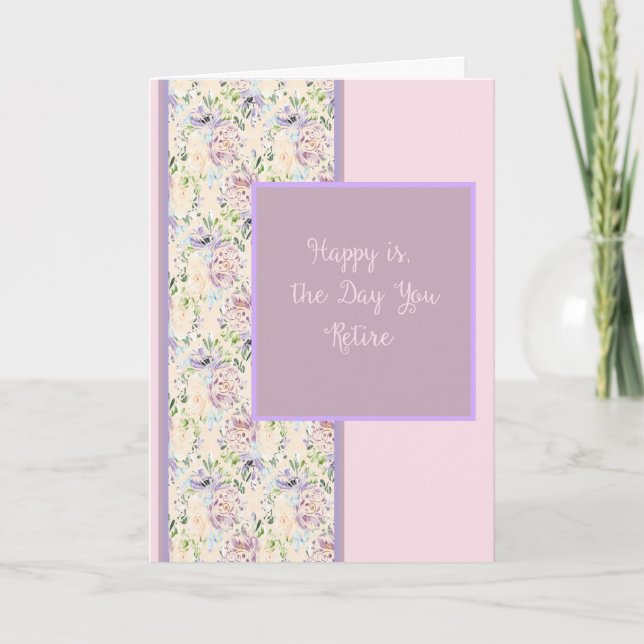 Pension-kort med Blommigt design Kort (Framsida)