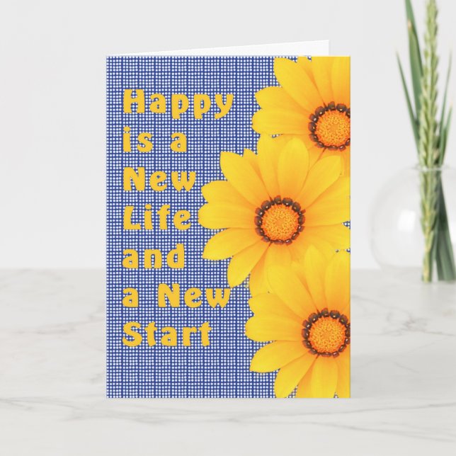 Pension-kort med Cheerful Gula blommor Kort (Framsida)