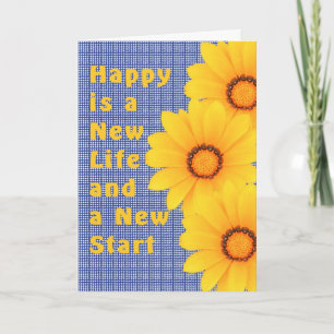 Pension-kort med Cheerful Gula blommor Kort