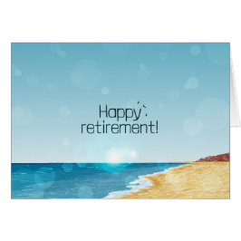 Pension-kort med strand, hav och blå himmel hälsningskort