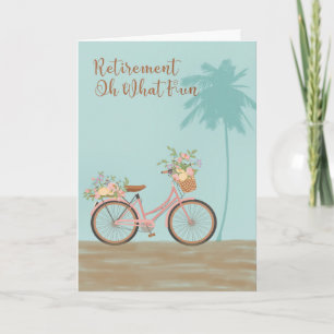 Pension-kort "Oh What Roligt" med cykel Kort
