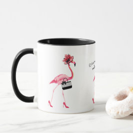 Pension-läge! Chic Classy Rosa Flamingo Mugg