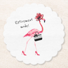Pension-läge! Chic Classy Rosa Flamingo Underlägg Papper