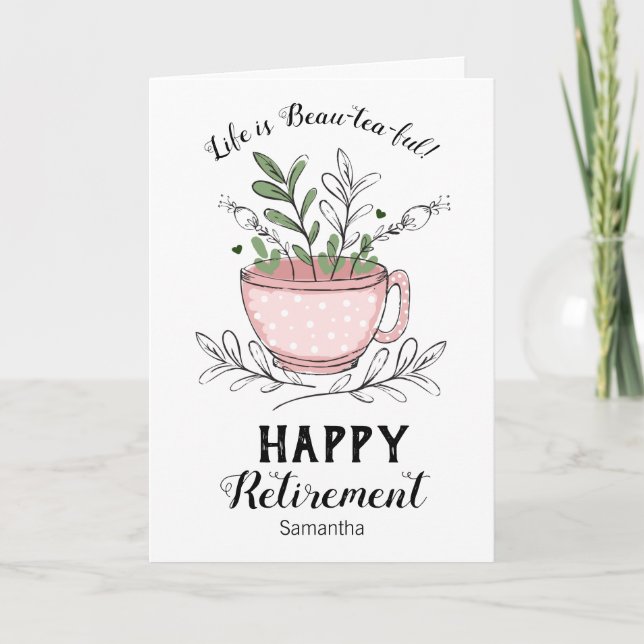Pension Life är Beau-te-Blommigt Card Kort (Framsida)