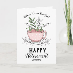 Pension Life är Beau-te-Blommigt Card Kort