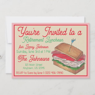 Pension Luncheon Lunch Turkey Klubb Sandwich Inbjudningar