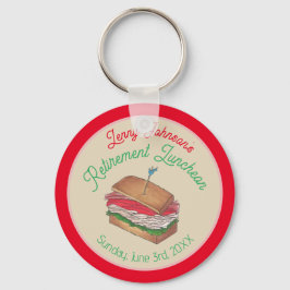 Pension Luncheon Lunch Turkey Klubb Sandwich Nyckelring