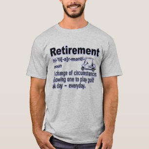 Pension lustig definition för golfning fläkt t shirt