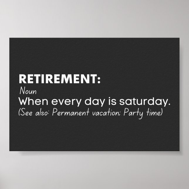 Pension lustig definition poster (Framsidan)