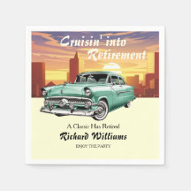 Pension-marscherande klassisk Retro-bil, Party